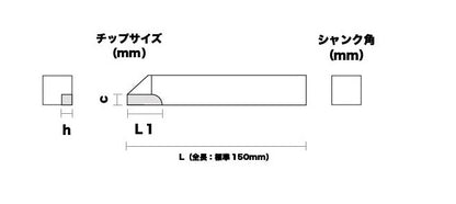 前挽き・外径用　超硬ロウ付けバイト（E型ブランク）